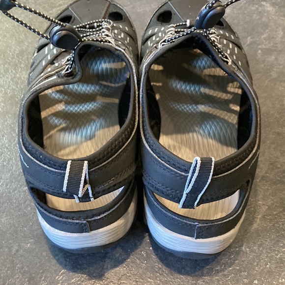 Mens Eddie Bauer Eastport black gray closed toes sandals size 13 - Picture 8 of 13